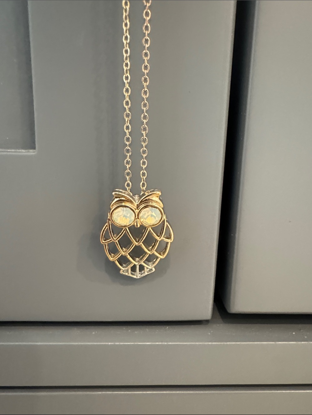 Gold Owl Pendant Necklace - Women's Fashion Jewelry